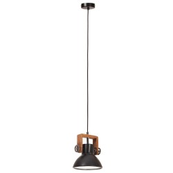 Lampe suspendue industrielle 25 W Noir Rond 19 cm E27 