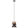 Lampe suspendue industrielle 25 W Noir Rond 19 cm E27 