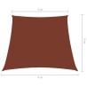 Voile de parasol Tissu Oxford trapèze 3/4x3 m Terre cuite 