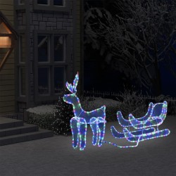 Cordon lumineux de Noël Renne et traîneau avec maille 432 LED 
