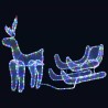 Cordon lumineux de Noël Renne et traîneau avec maille 432 LED 
