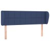 Tête de lit avec oreilles Bleu 147x23x78/88 cm Tissu 