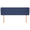 Tête de lit avec oreilles Bleu 147x23x78/88 cm Tissu 