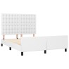 Cadre de lit sans matelas blanc 140x200 cm similicuir 