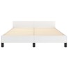 Cadre de lit sans matelas blanc 140x200 cm similicuir 