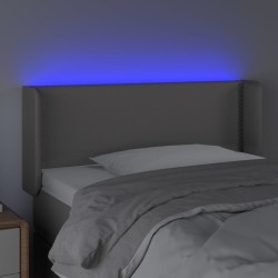 Tête de lit à LED Gris 103x16x78/88 cm Similicuir 