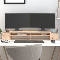 Support pour moniteur 100x27,5x15 cm Bois de pin solide 