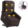 Fauteuil inclinable de massage Marron foncé Tissu 