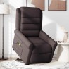 Fauteuil inclinable de massage Marron foncé Tissu 