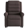 Fauteuil inclinable de massage Marron foncé Tissu 