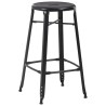 Tabourets de bar lot de 4 noir acier 