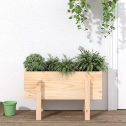Jardinière 62x30x38 cm bois massif de pin 