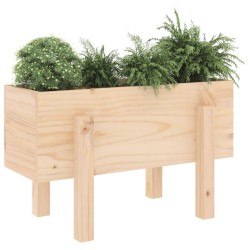 Jardinière 62x30x38 cm bois massif de pin 