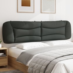 Coussin de tête de lit gris foncé 200 cm tissu 