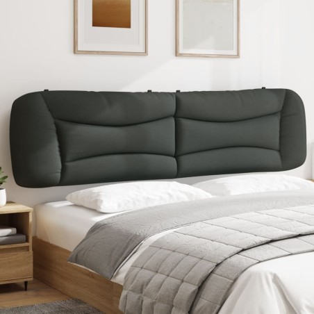 Coussin de tête de lit gris foncé 200 cm tissu 
