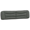 Coussin de tête de lit gris foncé 200 cm tissu 