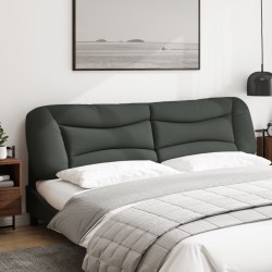 Coussin de tête de lit gris foncé 200 cm tissu 