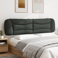 Coussin de tête de lit gris foncé 200 cm tissu 