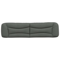 Coussin de tête de lit gris foncé 200 cm tissu 