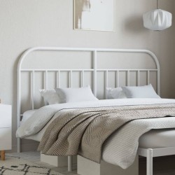 Tête de lit métal blanc 160 cm 