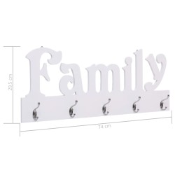Porte-manteau mural FAMILY 74x29,5 cm 