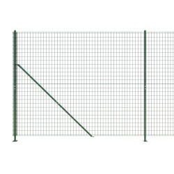 Clôture en treillis métallique avec bride vert 2,2x25 m 