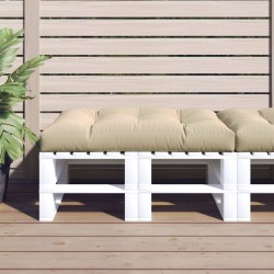Coussin de palette beige 120x80x12 cm tissu 