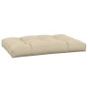 Coussin de palette beige 120x80x12 cm tissu 
