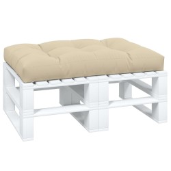 Coussin de palette beige 120x80x12 cm tissu 