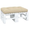 Coussin de palette beige 120x80x12 cm tissu 