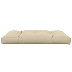 Coussin de palette beige 120x80x12 cm tissu 