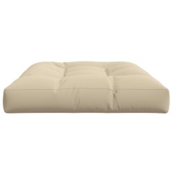Coussin de palette beige 120x80x12 cm tissu 