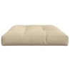 Coussin de palette beige 120x80x12 cm tissu 