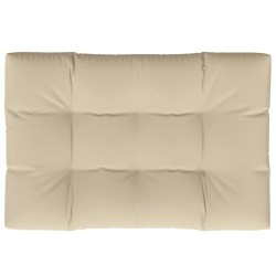 Coussin de palette beige 120x80x12 cm tissu 