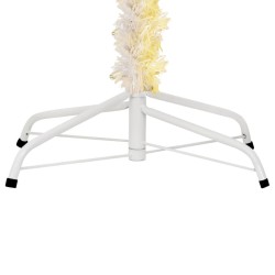 Sapin de Noël artificiel pointes iridescentes Blanc 210 cm PVC 