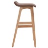 Chaise de bar Taupe Tissu 