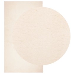 Tapis HUARTE à poils courts doux et lavable beige 80x150 cm 