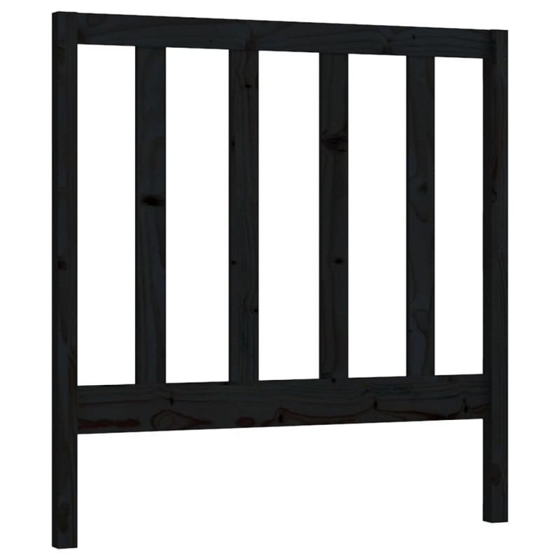 Tête de lit Noir 81x4x100 cm Bois massif de pin Tête de lit Noir 81x4x100 cm Bois massif de pin