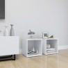 Meubles TV 2 pcs Blanc 37x35x37 cm Bois d’ingénierie 