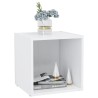 Meubles TV 2 pcs Blanc 37x35x37 cm Bois d’ingénierie 