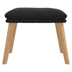 Repose-pied Noir 45x29,5x35 cm Velours 