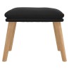 Repose-pied Noir 45x29,5x35 cm Velours 