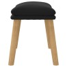 Repose-pied Noir 45x29,5x35 cm Velours 