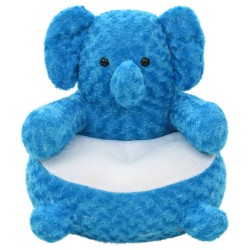 éléphant en peluche Bleu  