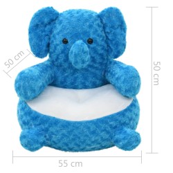 éléphant en peluche Bleu  