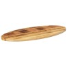Dessus de table 80x40x2,5 cm ovale bois massif de manguier 