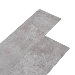 Planches de plancher PVC Non auto-adhésif 5,26m² 2mm Gris terre 