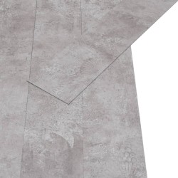 Planches de plancher PVC Non auto-adhésif 5,26m² 2mm Gris terre 