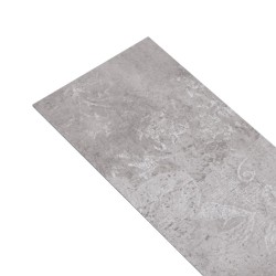 Planches de plancher PVC Non auto-adhésif 5,26m² 2mm Gris terre 