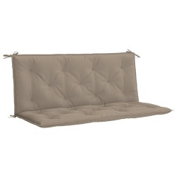 Coussin de banc de jardin taupe 120x(50+50)x7 cm tissu oxford 